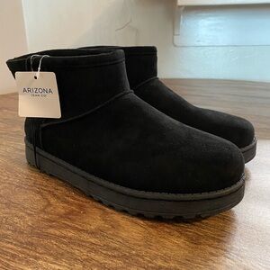 Arizona Jean Company Black Slater Ankle Sherpa Boots sz 10